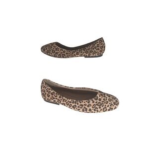 Jellypop Leopard Print Ballet Flats Women's Size 9M Comfort Fit Slip On Shoes
